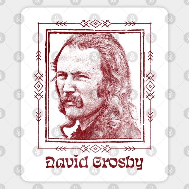 David Crosby //  Retro Faded Style Fan Design Sticker by DankFutura